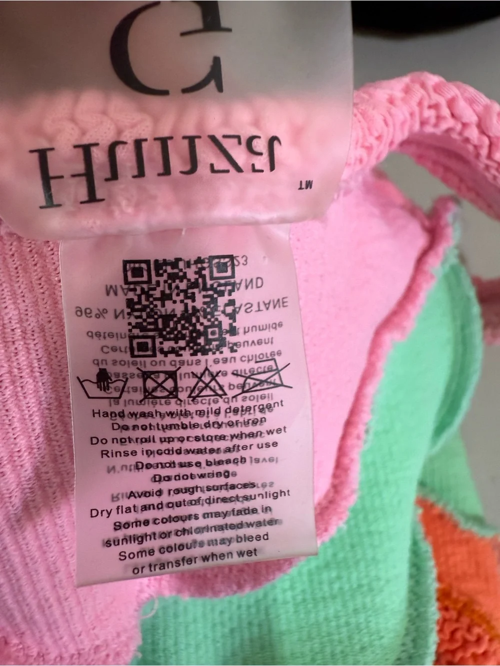 HUNZA G baby Joules Pink Mint Coral Chevron One-Piece Swimsuit